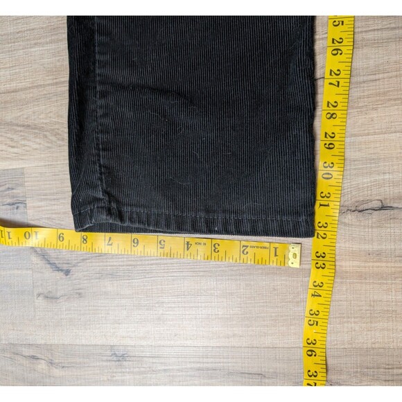 Levis 514 Size 34X32 Corduroy Jeans Black Slim Straight White Tab Smart Casual - Picture 11 of 11